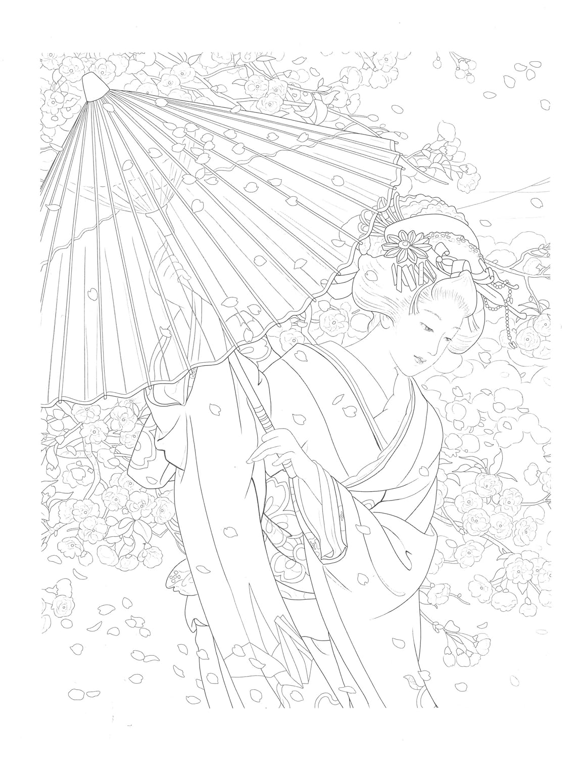 Adult Sketch Colouring Book: Beautiful Women Dancing