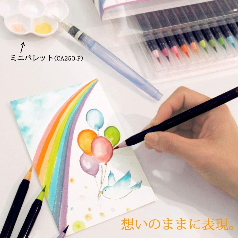 Akashiya SAI High Quality 15 Watercolour Brush Pen Set CA350S-02