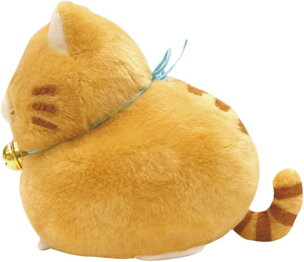 Amufun Bearded Manju Cat Ginger with Stripes Torakichi Kawaii Stuffed Plush Toy