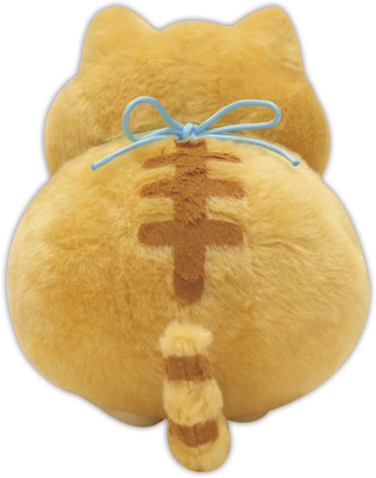 Amufun Bearded Manju Cat Ginger with Stripes Torakichi Kawaii Stuffed Plush Toy