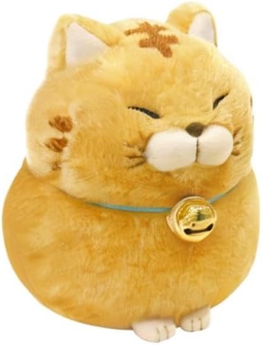 Amufun Bearded Manju Cat Ginger with Stripes Torakichi Kawaii Stuffed Plush Toy