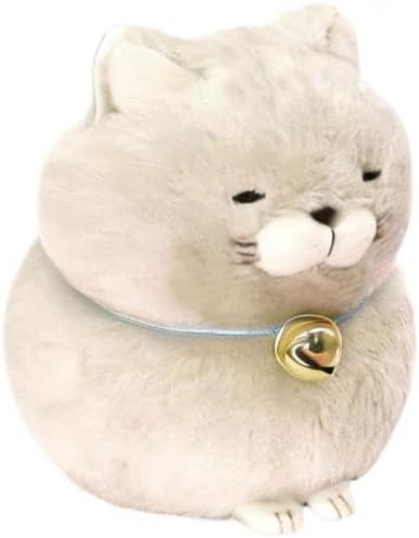 Amufun Bearded Manju Cat Ash Grey Usui Kawaii Stuffed Plush Toy