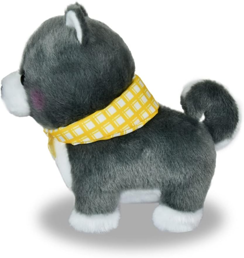 Amufun Cute Akita Inu Dog Puppy Grey Kawaii Stuffed Plush Toy Mameshiba