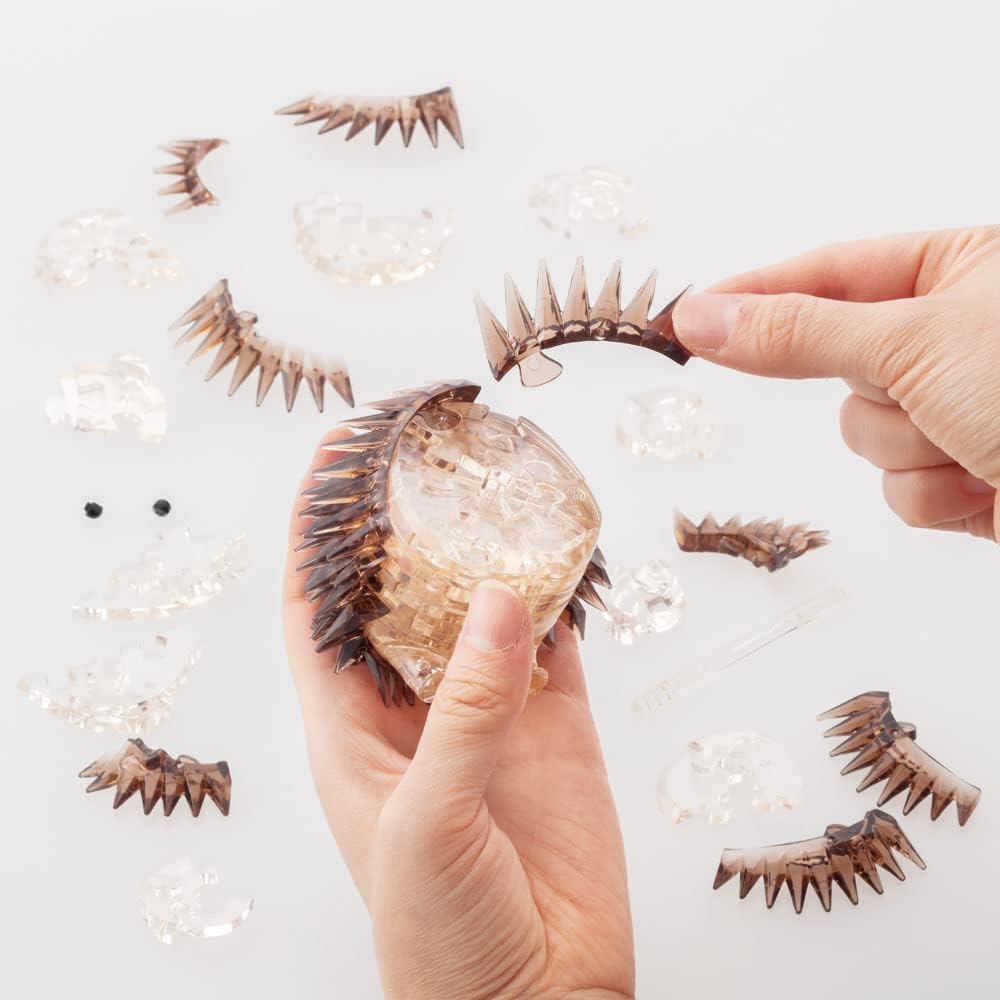 Beverly 3D Crystal Puzzle Brown Hedgehog 55 Pieces
