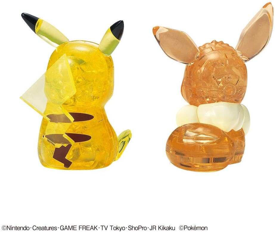Beverly 3D Crystal Puzzle Pokemon Pikachu and Eevee 48 pieces