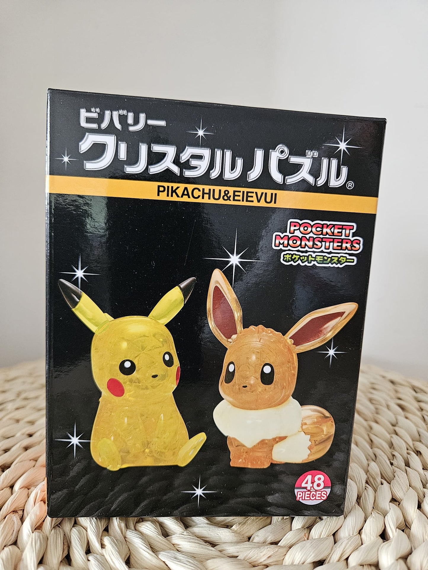 Beverly 3D Crystal Puzzle Pokemon Pikachu and Eevee 48 pieces