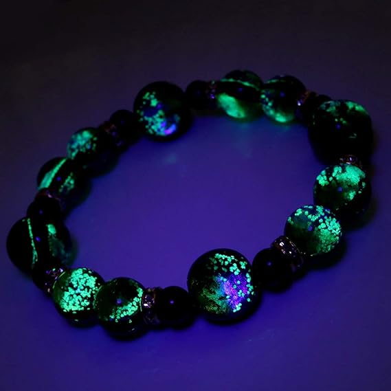Firefly Hotaru glass blue glow in dark bracelet 15cm Okinawa