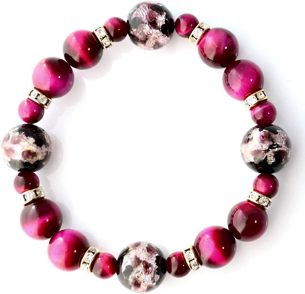 Firefly Hotaru glass pink glow in dark bracelet 15cm Okinawa