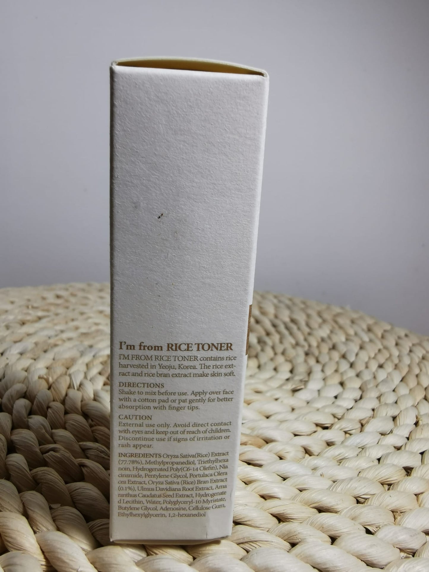 Vegan I’M FROM Rice Toner Travel Sized 30ml - Korean Beauty