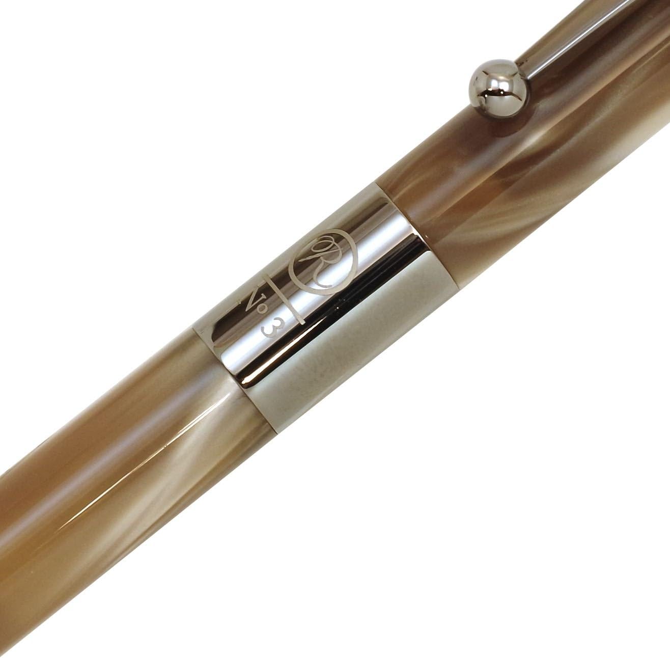 Itoya Romeo R254 No.3 Thin Shaft Barrel Ballpoint Pen Italian Beige 0.7 mm