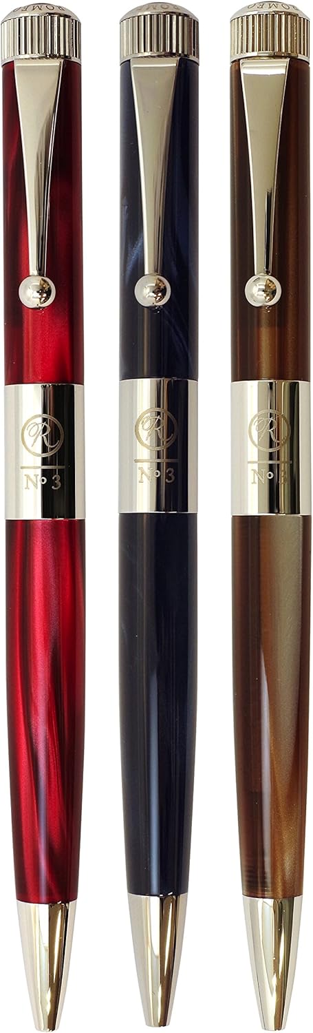 Itoya Romeo R261 No.3 Thin Shaft Barrel Ballpoint Pen Italian Red 0.7 mm