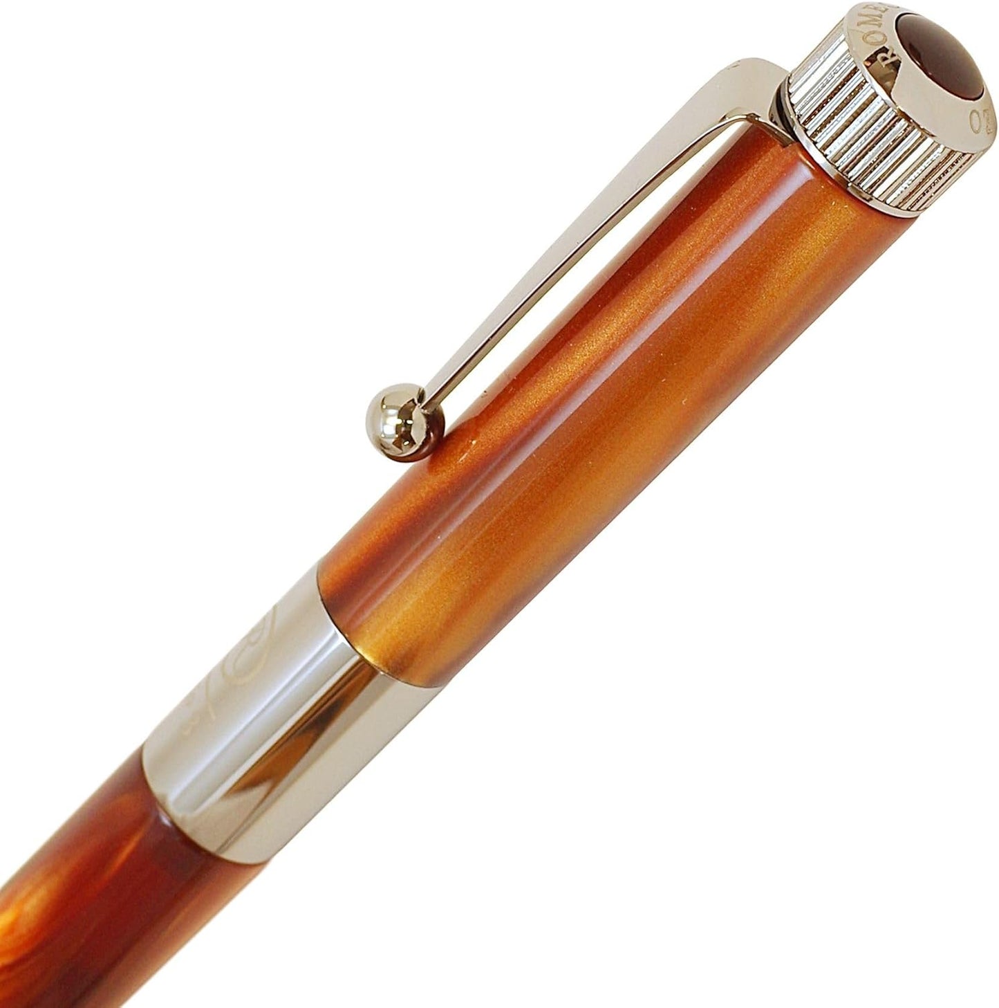 Itoya Romeo R284 No.3 Thin Shaft Barrel Ballpoint Pen Italian Amber 0.7 mm