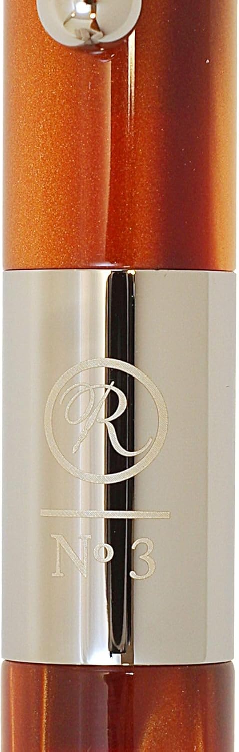 Itoya Romeo R284 No.3 Thin Shaft Barrel Ballpoint Pen Italian Amber 0.7 mm