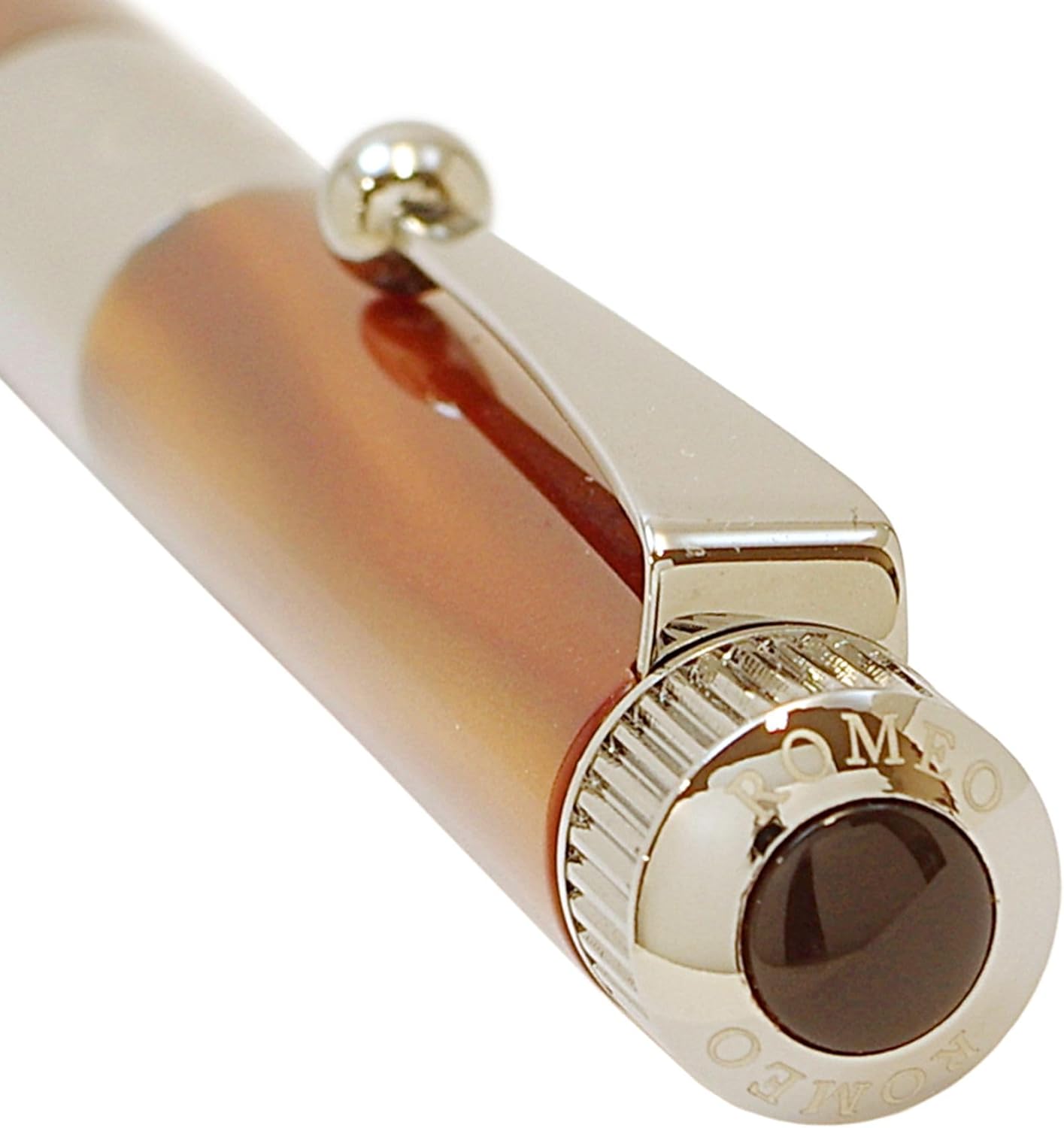 Itoya Romeo R284 No.3 Thin Shaft Barrel Ballpoint Pen Italian Amber 0.7 mm