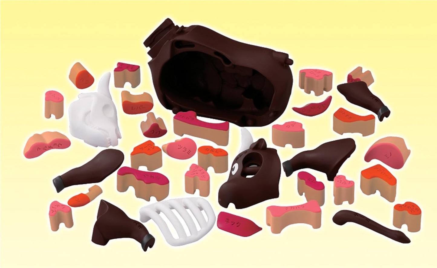 BANDAI NAMCO Megahouse Japanese Study Toy Yakiniku Cow 3D Puzzle