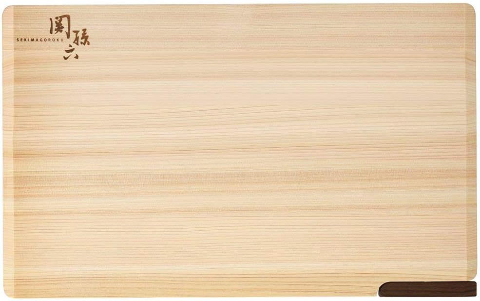 KAI Seki Magoroku Hinoki Wood Chopping Board with Stand 39 x 24 cm