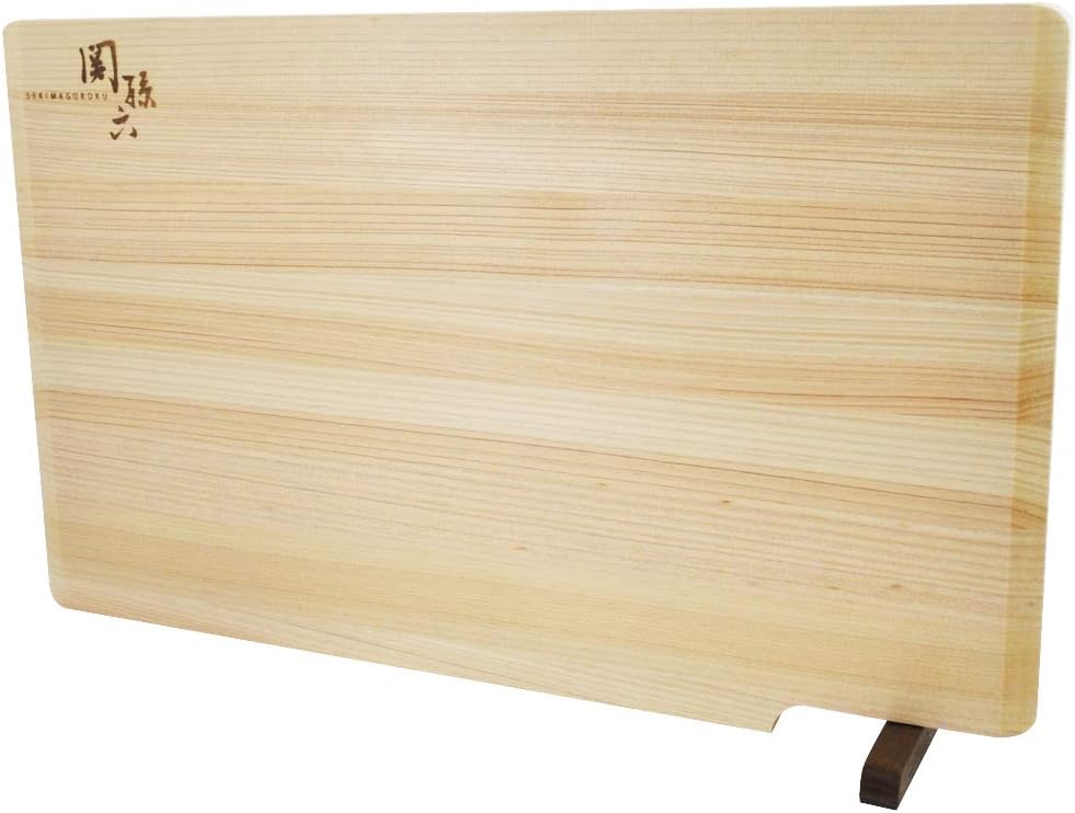 KAI Seki Magoroku Hinoki Wood Chopping Board with Stand 39 x 24 cm
