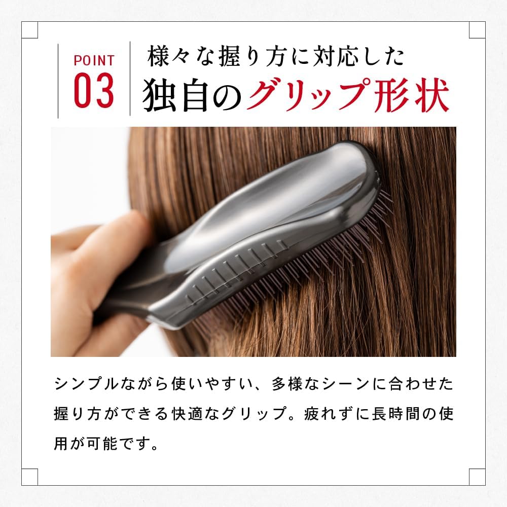 KAI Hair Brush Doctor's Scalp Care Brush Black Regular