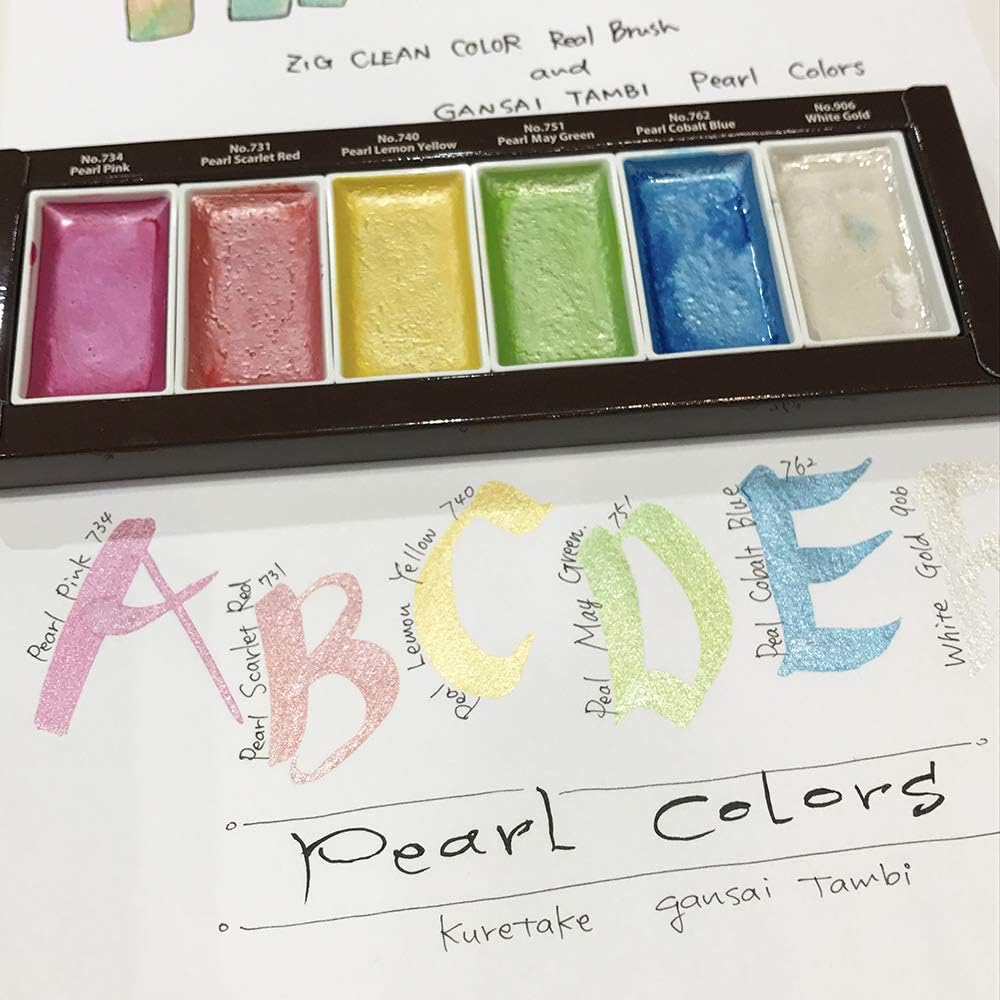KURETAKE GANSAI TAMBI Japanese Watercolour 3 Sets of 6 Paints each