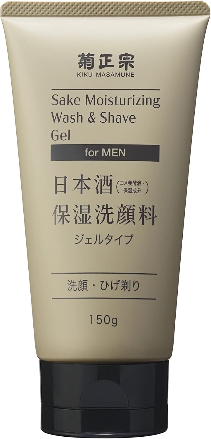 KikuMasamune Sake Moisturizing Facial Wash Shave Gel For Men 150g