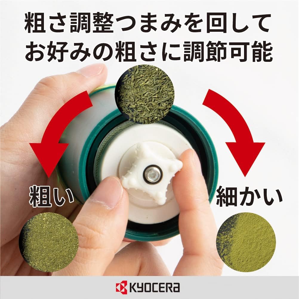 Kyocera Ceramic Green Tea Mill Grinder CM-50GT Green Small 40 ml