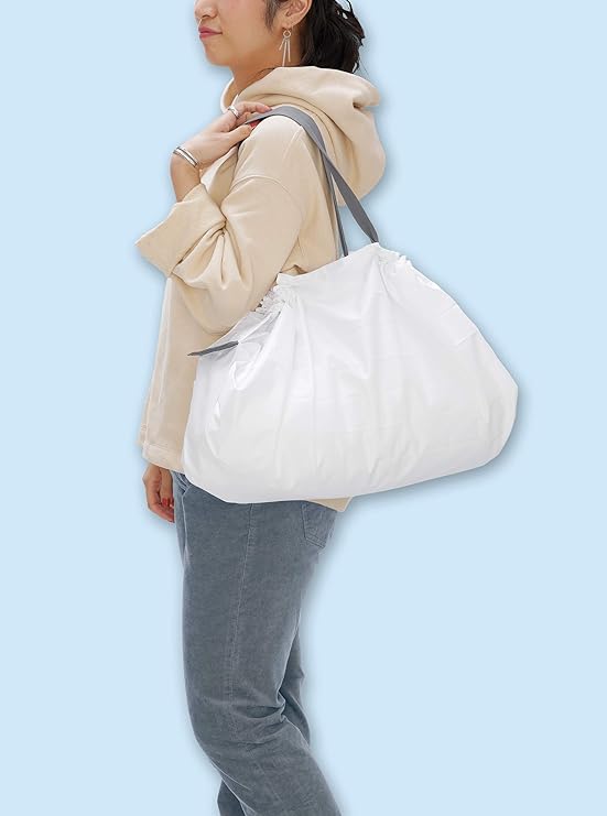 MARNA Shupatto Compact Bag Eco Bag Folding L size White 31 L