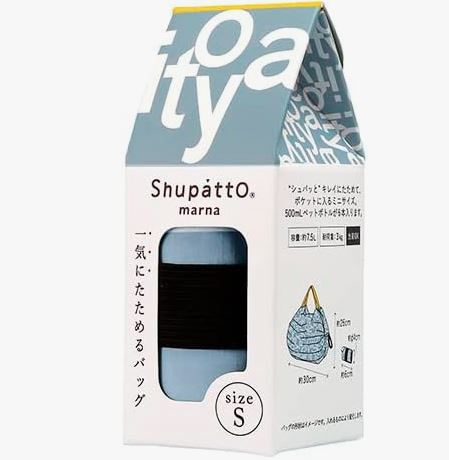MARNA Shupatto Compact Bag Eco Bag Folding S size Itoya Studio Blue