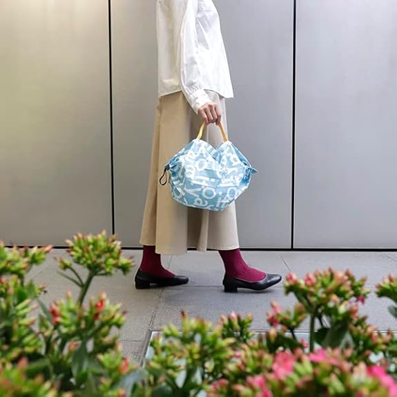 MARNA Shupatto Compact Bag Eco Bag Folding S size Itoya Studio Blue