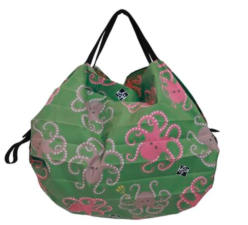 MARNA Shupatto Compact Bag Eco Bag Folding S size Green Octopus Shape
