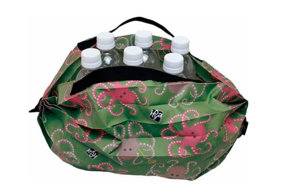 MARNA Shupatto Compact Bag Eco Bag Folding S size Green Octopus Shape