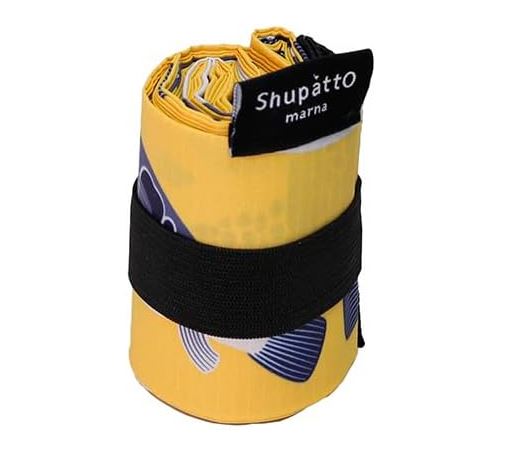 MARNA Shupatto Compact Bag Eco Bag Folding S size Yellow Pufferfish Shape