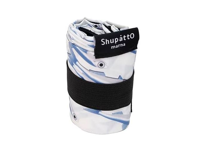 MARNA Shupatto Compact Bag Eco Bag Folding S size White Sardine Shape