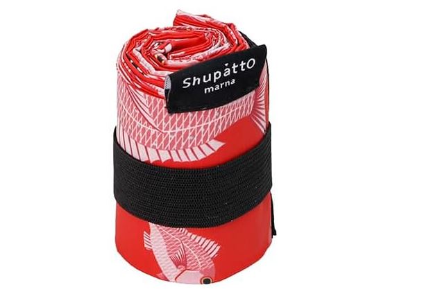 MARNA Shupatto Compact Bag Eco Bag Folding S size Red Sea Bream Shape
