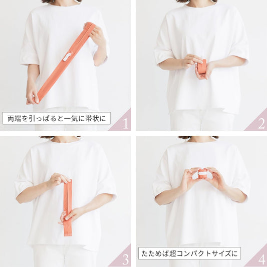 MARNA Shupatto Minimalist Folding Eco Bag Teardrop Shape Nude Pink 12 L