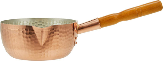 Maru Shin Copper Yukihira Pot Snow Flat 18cm 1.4 L
