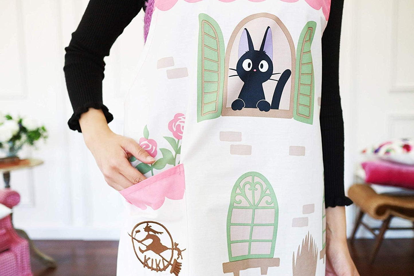 Marushin Studio Ghibli Kiki's Delivery Service Jiji Cat Apron One Size