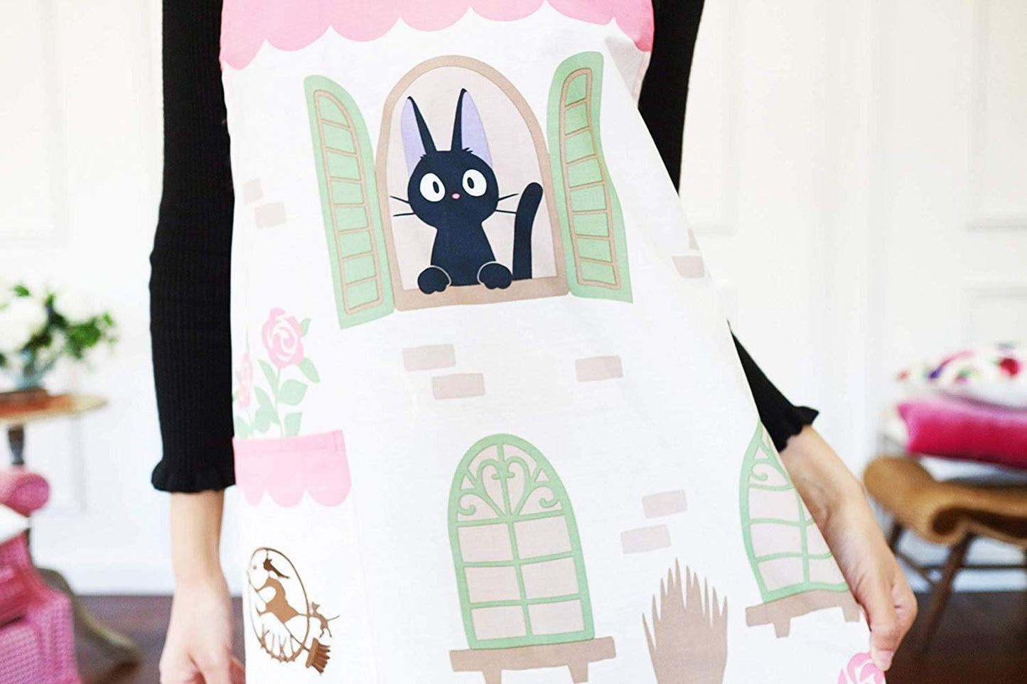 Marushin Studio Ghibli Kiki's Delivery Service Jiji Cat Apron One Size