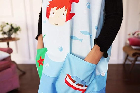 Marushin Studio Ghibli Ponyo on the Cliff Ponyo Blue Apron One Size