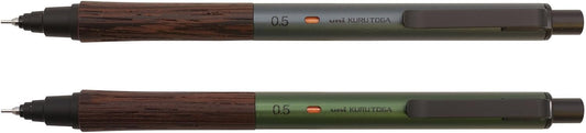 Mitsubishi Uni Kuru Toga Wood 0.5mm Mechanical Pencil Steel Grey M5-KW