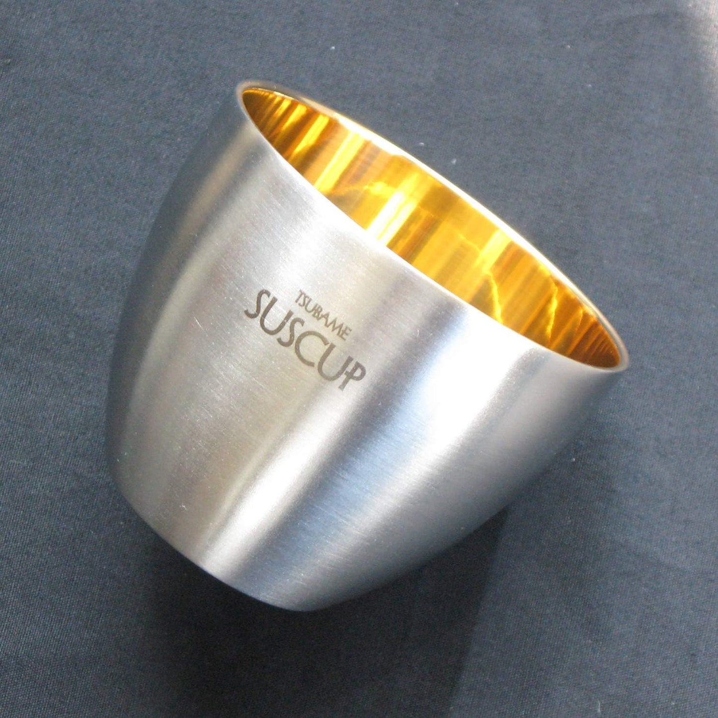 Nagao Guinomi Gold Sakura Japanese Sake Cup Stainless Steel 6x5 cm