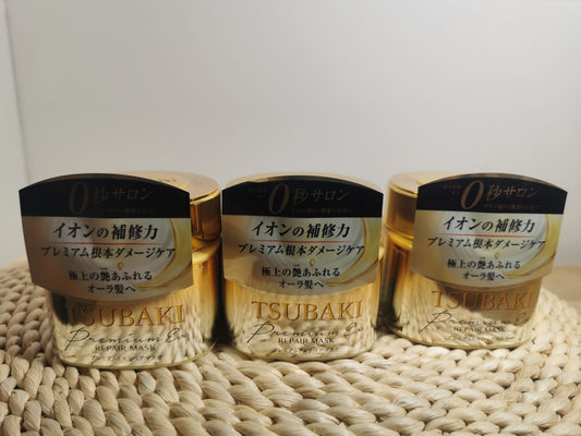 3 x TSUBAKI Premium Repair Hair Mask (Royal Jelly extract)  180G