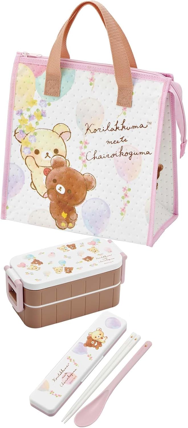SKATER Korilakkuma & Koguma Kawaii Pastel Lunch Bag Cooler Bag