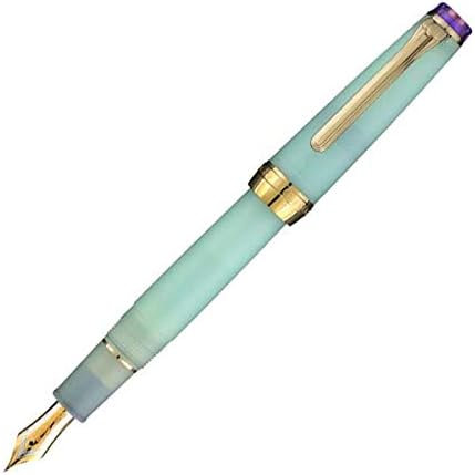 Sailor Professional Gear PGS Shikiori Amaoto Harusame Spring Rain Fountain Pen Mint Green 21K Gold Medium Fine Nib 11-3059-301