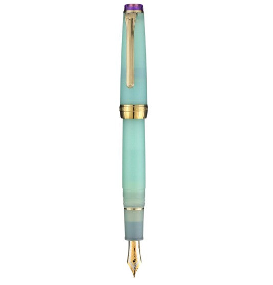 Sailor Professional Gear PGS Shikiori Amaoto Harusame Spring Rain Fountain Pen Mint Green 21K Gold Medium Fine Nib 11-3059-301