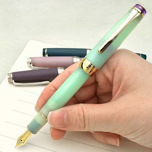 Sailor Professional Gear PGS Shikiori Amaoto Harusame Spring Rain Fountain Pen Mint Green 21K Gold Medium Fine Nib 11-3059-301