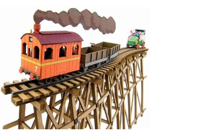 Sankei Paper Craft Diorama Studio Ghibli Laputa: Castle in the Sky Locomotive