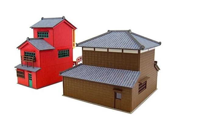 Sankei Paper Craft Diorama Studio Ghibli Spirited Away Mysterious Town P4 1/150