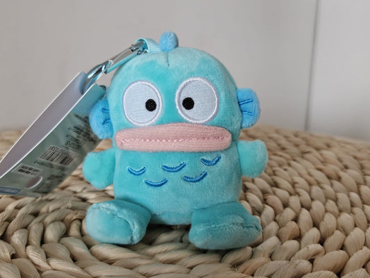 Sanrio Official Hangyodon Mini Mascot Plush Toy Blue-coloured Key chain