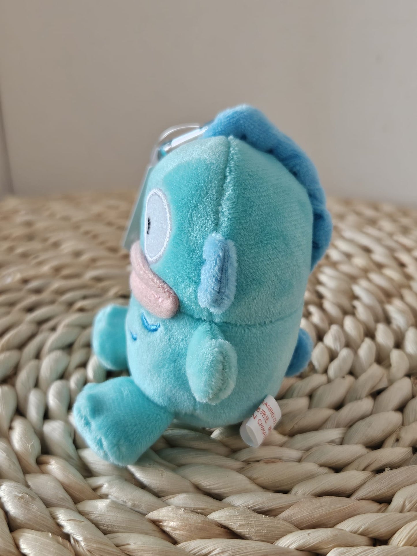 Sanrio Official Hangyodon Mini Mascot Plush Toy Blue-coloured Key chain
