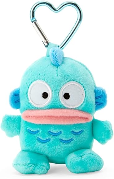 Sanrio Official Hangyodon Mini Mascot Plush Toy Blue-coloured Key chain